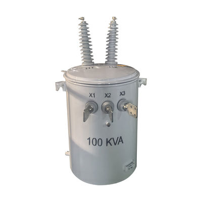 kupować 100kva Jednopasowy słup elektryczny, zamontowany na słupie, typ transformatora dystrybucyjnego, olej zanurzony 24,9KV do 240V produkcja online