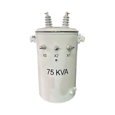 kupować Jednopasowy słup zamontowany w górę, olej, energia, transformator elektryczny, podwójny nawijanie 34,5 kw, 75 kw produkcja online