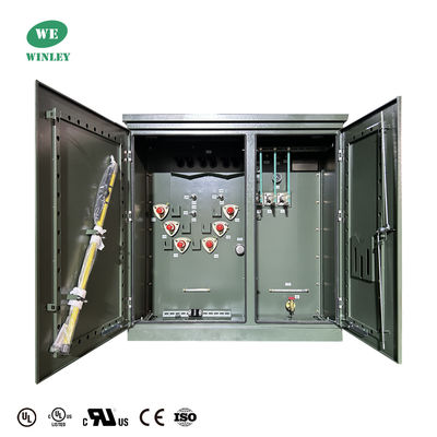 kupować 1500Kva Trzyfazowa podłoga zamontowana w transformatorze Olej zanurzony 4160V Spełnia DOE 2016 ANSI / IEEE Standardy produkcja online