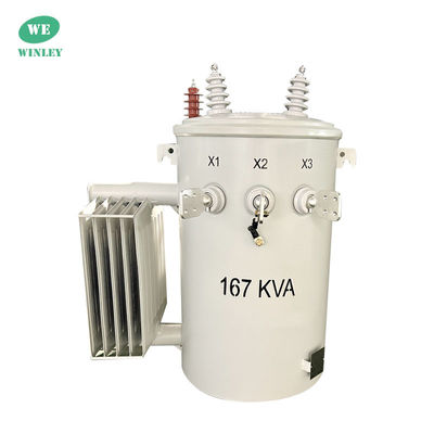 kupować 167Kva Transformator dystrybucyjny montowany na słupie jednofazowy Step Down 12,47KV 2 Wire Oil Immersion Standard IEEE produkcja online