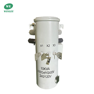kupować 10KVA Jednopasowy transformer dystrybucyjny, zamontowany na słupie, z wpompowaniem oleju 4160V Producent produkcja online