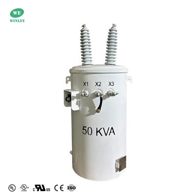 kupować 50 KVA Przesyłowy słup przekształcający rozdzielczy zamontowany od 24940V do 120V DOE 2016 Efektywność UL/cUL certyfikowany produkcja online