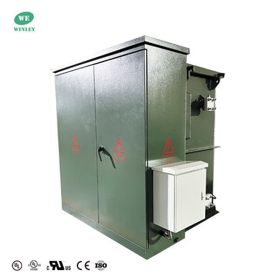 kupować Certyfikat UL 3750 kVA Trójfazowy transformator stacyjny montowany na podkładzie, wypełniony cieczą, z martwym frontem, zasilanie pętlowe 34500V do 480Y277 ANSI C57 produkcja online