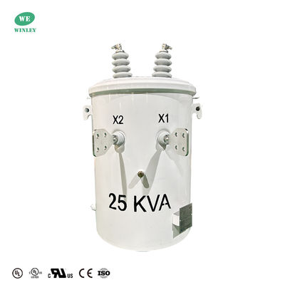 kupować Certyfikacja UL 25 Kva Jednopasowy transformer z napędem na biegunach, przydział energii na powierzchni, transformer zanurzony w oleju 12470V do 480V DOE 2016 produkcja online