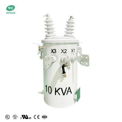 kupować Średnie napięcie 10KVA Olej zanurzony jednofazowy słup zamocowany transformator transformator mocy 12470V Do 120V produkcja online