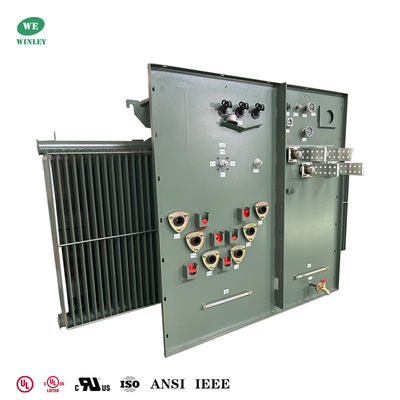 kupować UL Listed 2.5 MVA Three Phase Pad Mounted Transformer 2500KVA Oil-Immersed 12470V To 400V ANSI/IEEE Standards produkcja online