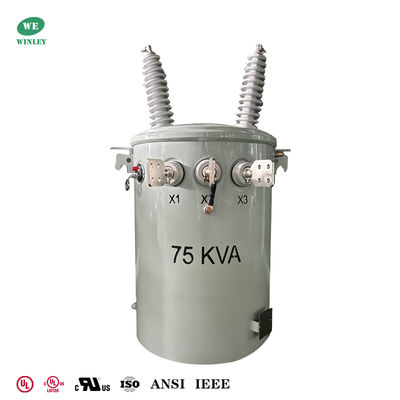kupować 75Kva Single Phase Pole Mounted Transformer Overhead Distribution  Dual Windings 34500V to 120/240V UL/cUL Listed produkcja online