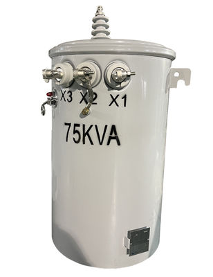 75KVA montowany na słupie transformator olejowy 7620V 13200V jednofazowy