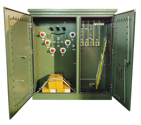 300KVA Trójfazowy olejowy transformator typu Pad Zamontowany 12470V 240Y