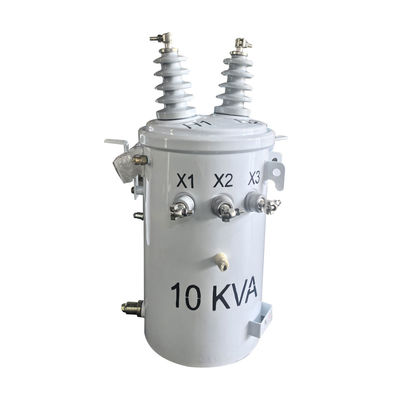 10Kva Jednopasowy transformator dystrybucyjny, zamontowany na słupie 12470V do 240V
