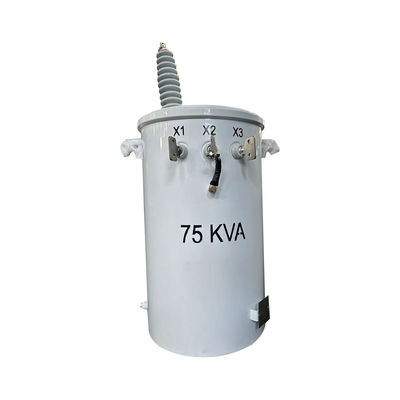 75kva Jednopasowy transformer rozdzielczy, zamontowany na słupie, olej zanurzony 13,2KV do 240V