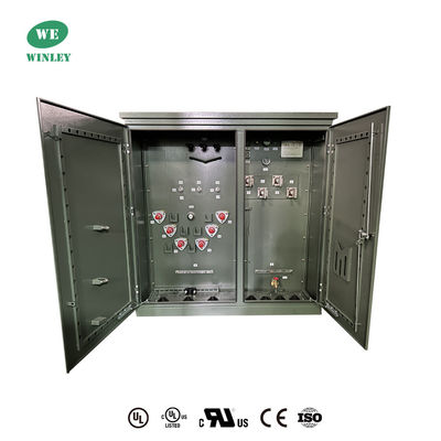 Transformator rozdzielczy zamontowany na podkładce 3 fazowej 2500 Kva 13200v Do 480y/277 Do użytku na zewnątrz