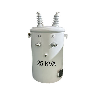 25kva Jednopasowy transformer rozdzielczy, zamontowany na słupie, olej zanurzony 13,8KV do 277V