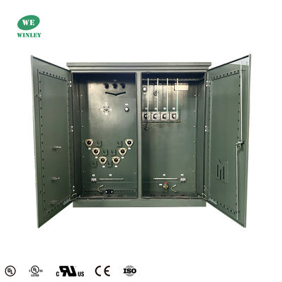 2500kva Trzyfazowy podkładek zamontowany transformator ANSI IEEE Standardowa moc elektryczna 12,47kv Do 4160V