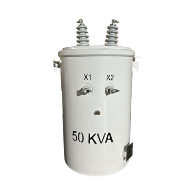 50KVA Jednofazowy transformator dystrybucyjny na biegunach Olej zanurzony 12470V Do 277V