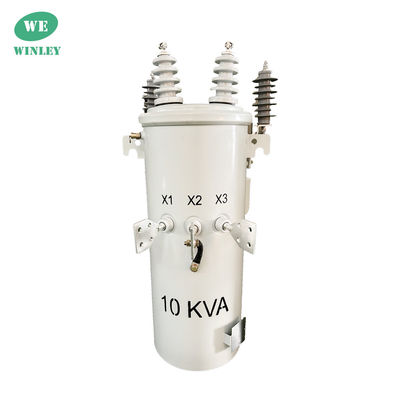 10 Kva ANSI / IEEE Standardowy jednopasowy transformator dystrybucyjny 2 przewody od 4160V do 120V