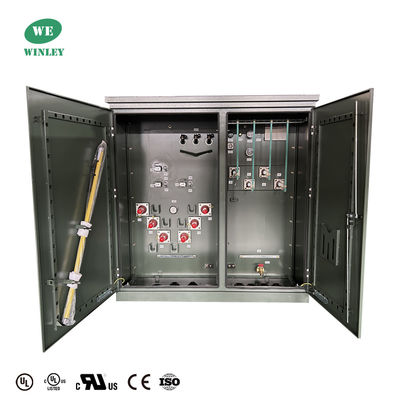 1000Kva Trzyfazowe podkładki zamontowane w transformatorze z pętlą zasilania 34,5KV do 208V UL Certified