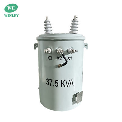 37.5kva Jednopasowy transformator elektryczny na biegunach Onan 4160V do 480V ANSI