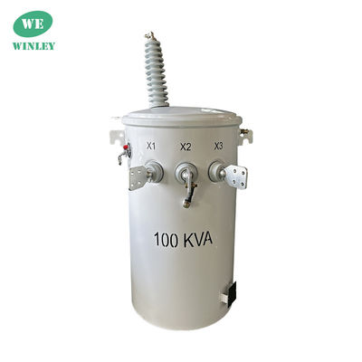 100kva Jednopasowy transformator elektryczny z napędem od 34,5 KV do 120 V