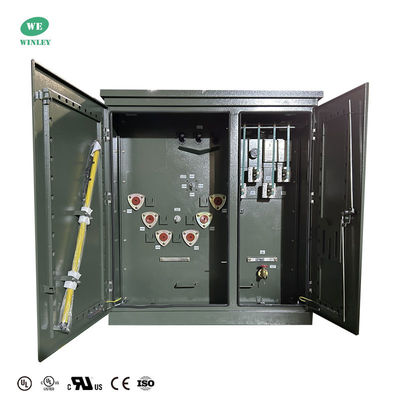 Certyfikat UL 300Kva Pad Mount Trzyfazowy Transformator Dystrybucyjny Olejny 12470V do 480V Z CT ANSI IEEE DOE 2016 Standardy