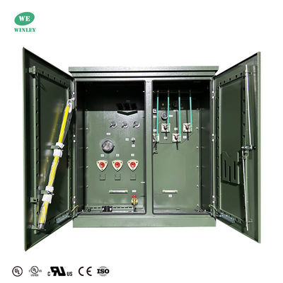 300Kva Trójfazowa podłoga zamontowana w transformatorze, rozkład zanurzony w oleju 12870V do 208V Standardy ANSI IEEE
