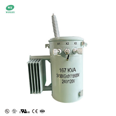 ANSI Standardowe jednofazowe transformatory rozprowadzane w oleju zanurzone w oleju 167KVA 34500V do 120V