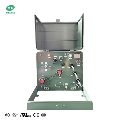 75Kva Jednopasowy Transformator Dystrybucyjny Zmontowany Na Podkładce Stop Down 34,5KV Do 240V Standardy ANSI IEEE