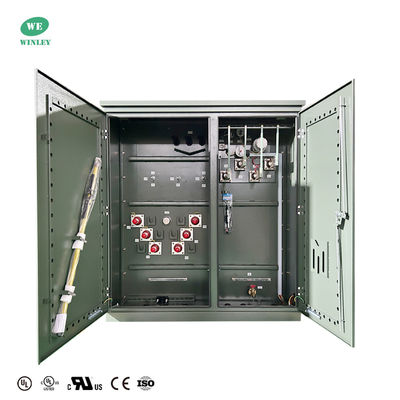 3 fazowe podkładki zamontowane w transformatorze dystrybucji energii olej zanurzony 3750Kva Step-Down 34500V do 480Y ANSI IEEE DOE 2016 UL Certified