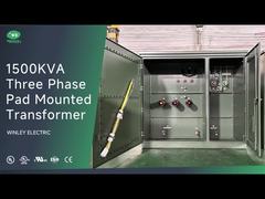 Transformator trójfazowy 1500 kVA, montowany na podkładzie, z certyfikatem UL