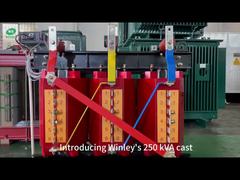 Transformator suchy żywiczny 250 kVA, odlew cewkowy, 400V, transformatory dystrybucji elektrycznej